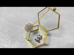 Hexagonal Geometric Clear Glass Greenhouse Jewelry Storage Box
