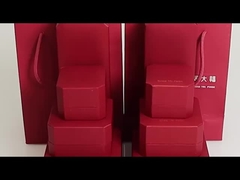 Red Leatherette octagonal Jewellery box